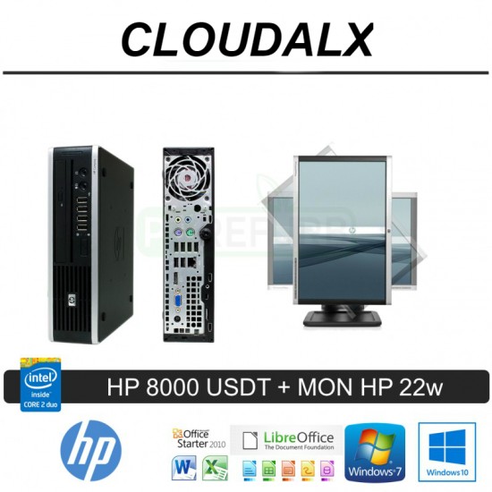 HP 8000 USDT DC E5700 4GB 120GB SSD W7P+MON HP 23 HP 8000 USDT DC E5700 4GB 120GB SSD W7P+MON HP 23