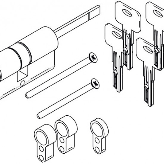 danalock - Cilindro ajustável LINCE CPlus Nickel 50-30 danalock - Cilindro ajustável LINCE CPlus Nickel 50-30