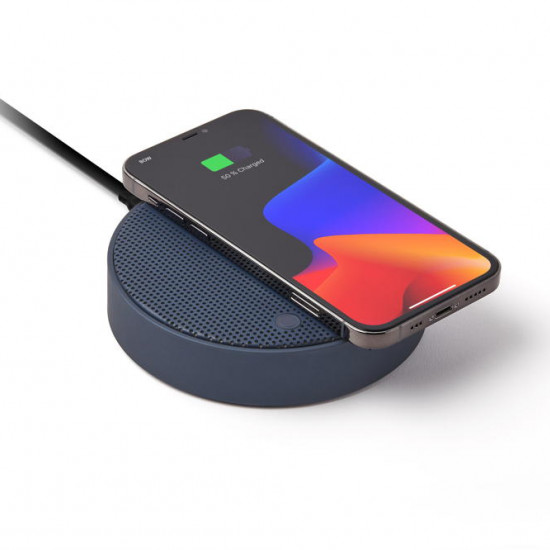 Lexon - Carregador Qi + Coluna Som Oslo Energy+ (dark blue)