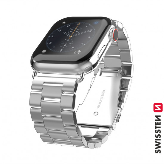 Swissten - Metal Band for Apple Watch 42-49mm (silver) Swissten - Metal Band for Apple Watch 42-49mm (silver)