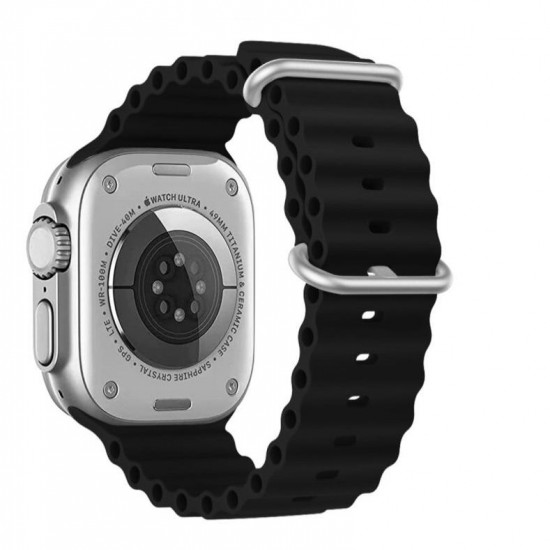Swissten - Wave Band for Apple Watch 42-49mm (black) Swissten - Wave Band for Apple Watch 42-49mm (black)