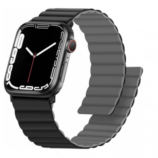Swissten - Wave Magnetic Apple Watch 42-49mm (black/grey) Swissten - Wave Magnetic Apple Watch 42-49mm (black/grey)