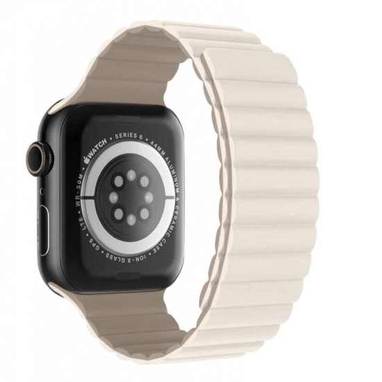Swissten - Wave Magnetic Apple Watch 42-49mm (white/capucc) Swissten - Wave Magnetic Apple Watch 42-49mm (white/capucc)