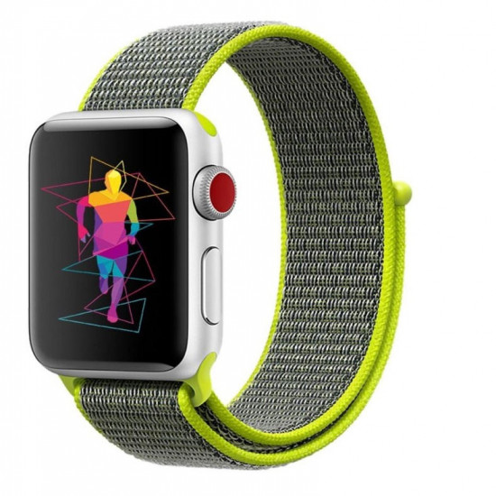 Swissten - Nylon Velcro Apple Watch 38-41mm (shiny green) Swissten - Nylon Velcro Apple Watch 38-41mm (shiny green)