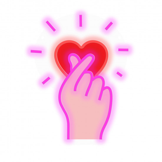 Candy Shock - Wall Print Finger Heart Candy Shock - Wall Print Finger Heart