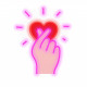 Candy Shock - Wall Print Finger Heart Candy Shock - Wall Print Finger Heart