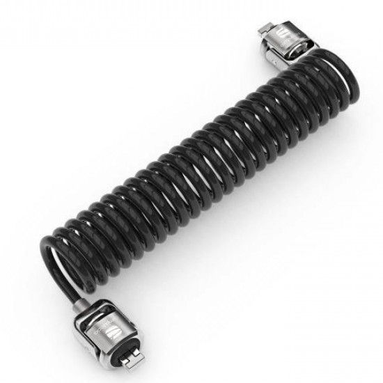 Maclocks - Dual Head Coiled Cable Keyed Lock Maclocks - Dual Head Coiled Cable Keyed Lock