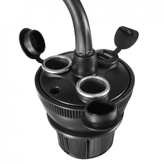 Macally - Car Cup Holder Mount w/ USB charger