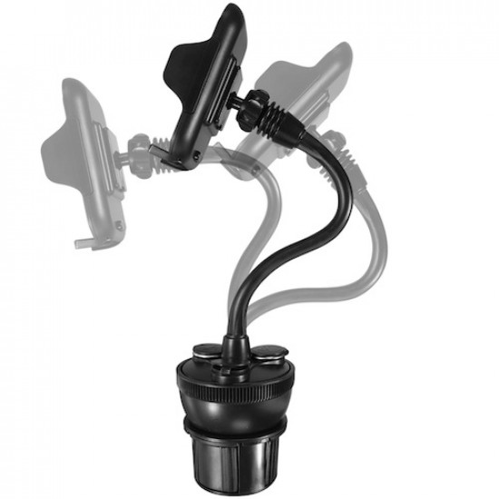 Macally - Car Cup Holder Mount w/ USB charger