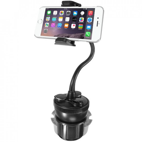 Macally - Car Cup Holder Mount w/ USB charger
