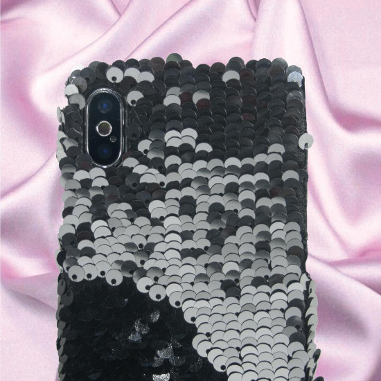 Benjamins - Paillettes iPhone XR (black/silver) Benjamins - Paillettes iPhone XR (black/silver)