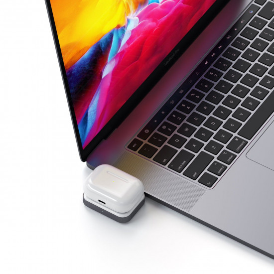 Satechi - USB-C Wireless Charging Dock for AirPods Satechi - USB-C Wireless Charging Dock for AirPods