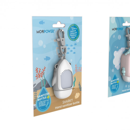 Mojipower - Frasco para líquido desinfectante Sharky Mojipower - Frasco para líquido desinfectante Sharky