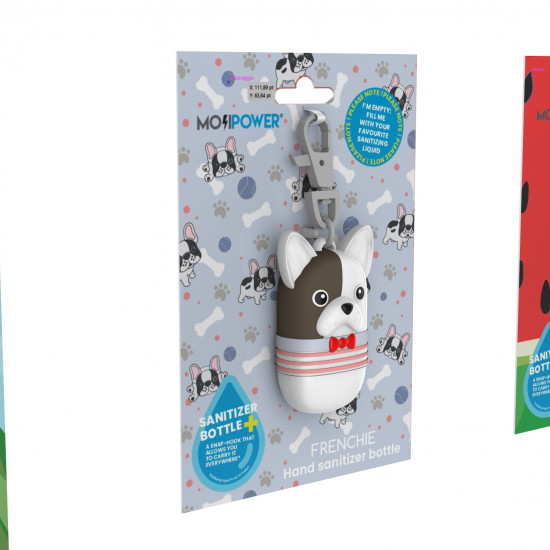 Mojipower - Frasco para líquido desinfectante Frenchie Mojipower - Frasco para líquido desinfectante Frenchie