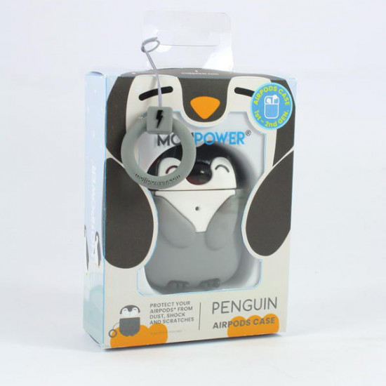 Mojipower - Bolsa para AirPods 1/2 Penguin