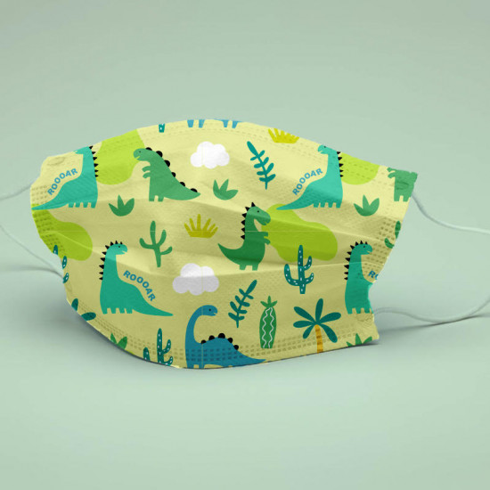 POPme - Disposable mask children 5x (dino) POPme - Disposable mask children 5x (dino)