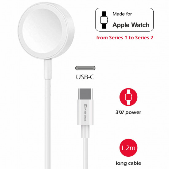 Swissten - Wireless charge cable for Apple Watch USB-C Swissten - Wireless charge cable for Apple Watch USB-C