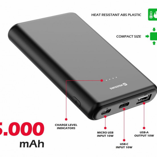 Swissten - Powerbank Power Line 5.000 mAh Swissten - Powerbank Power Line 5.000 mAh