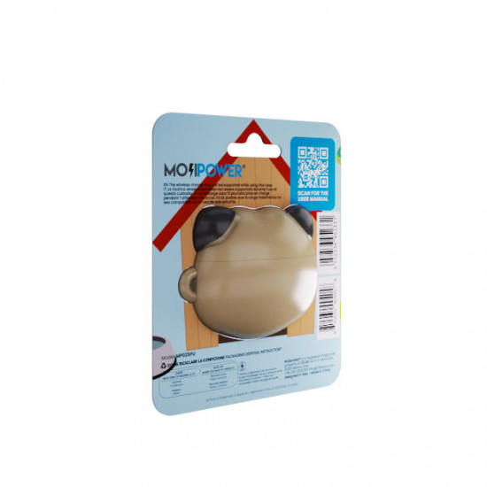 Mojipower - Bolsa para AirPods 3 (pug)