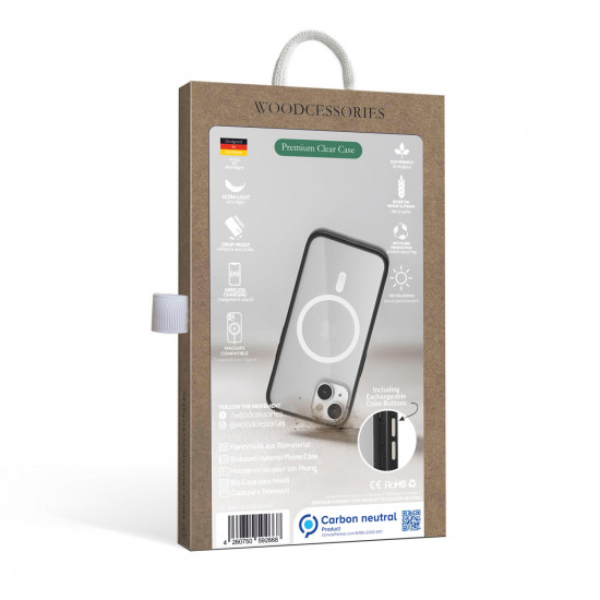 Woodcessories - MagSafe Clear iPhone 15 Plus (black/clear) Woodcessories - MagSafe Clear iPhone 15 Plus (black/clear)