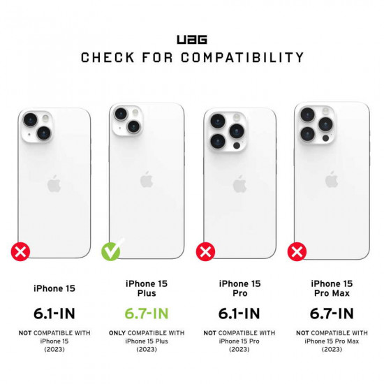 UAG - Plyo MagSafe iPhone 15 Plus (ice/white)