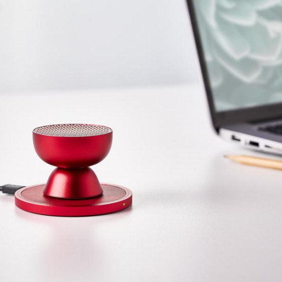 Lexon - Carregador Qi Powerup (red) Lexon - Carregador Qi Powerup (red)