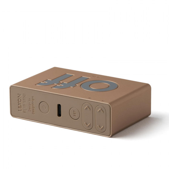 Lexon - Despertador FLIP Mini (soft gold)