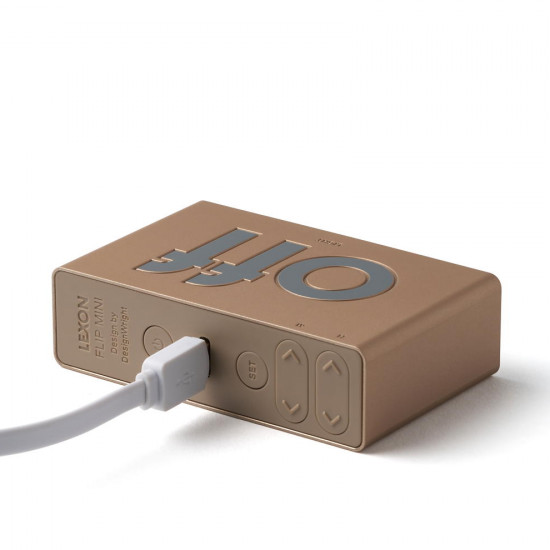 Lexon - Despertador FLIP Mini (soft gold)
