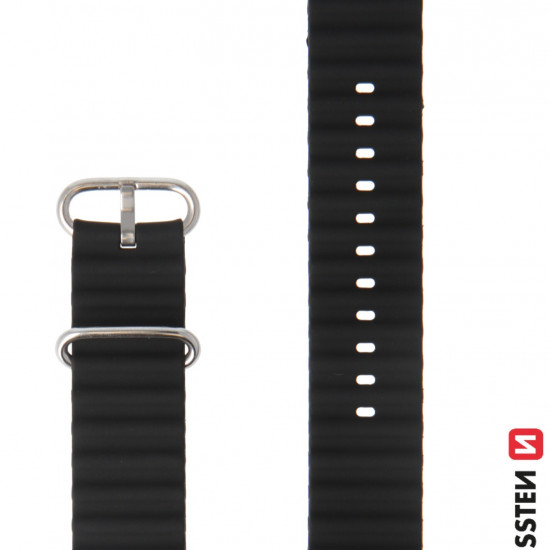 Swissten - Wave Band for Apple Watch 42-49mm (black) Swissten - Wave Band for Apple Watch 42-49mm (black)