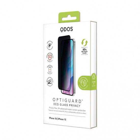 QDOS - Glass Privacy iPhone 16/iPhone 15 QDOS - Glass Privacy iPhone 16/iPhone 15