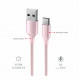 Swissten - Textile II Cable USB-C - USB (1.5m-pink)