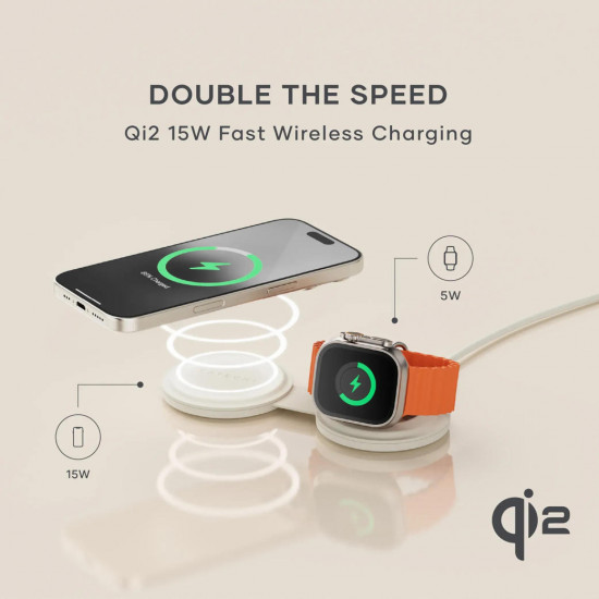 Satechi - OnTheGo 2in1 Wireless Charger (sand) Satechi - OnTheGo 2in1 Wireless Charger (sand)
