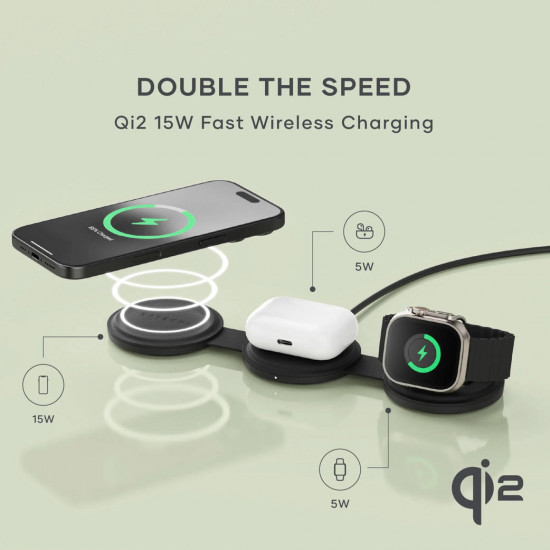 Satechi - OnTheGo 3in1 Wireless Charger (black) Satechi - OnTheGo 3in1 Wireless Charger (black)