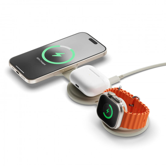 Satechi - OnTheGo 3in1 Wireless Charger (sand) Satechi - OnTheGo 3in1 Wireless Charger (sand)