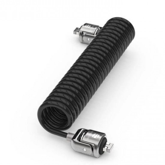 Maclocks - Dual Head Coiled Cable Keyed Lock Maclocks - Dual Head Coiled Cable Keyed Lock