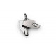 Maclocks - Dual Head Coiled Cable Keyed Lock Maclocks - Dual Head Coiled Cable Keyed Lock