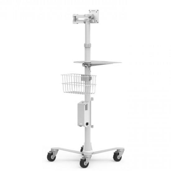 Maclocks - Medical Rolling Cart Extended VESA (white) Maclocks - Medical Rolling Cart Extended VESA (white)
