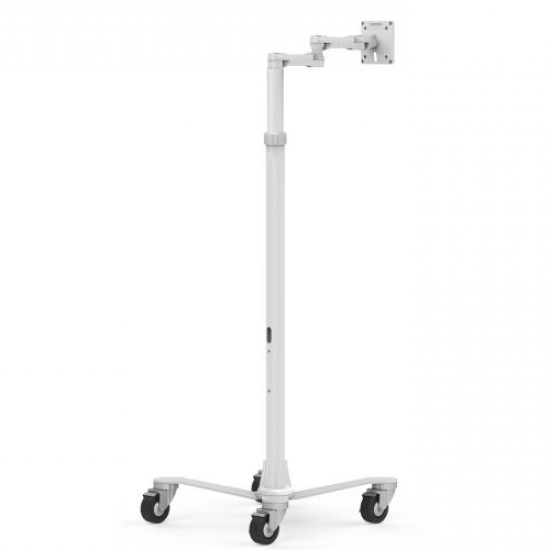 Maclocks - Medical Rolling Cart Extended VESA (white) Maclocks - Medical Rolling Cart Extended VESA (white)